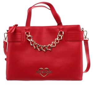 Love Moschino Red Chain Tote Bag
